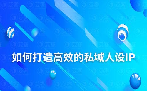 如何打造一個高效的私域人設(shè)IP